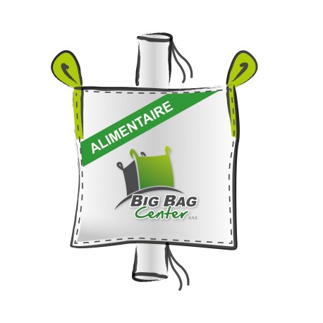 Lot 10 Big Bag neuf 94x103x194, SWL: 1500 kg, GR+GV + sache PE, alimentaire