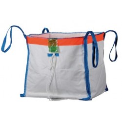LOT de 10 BIGBAGS neuf 90X90X80, SWL: 1500 kg, - 6/1 - OT avec bandes fluorescentes / OT + sécutité