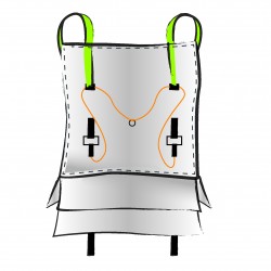 Lot 10 Big Bag neuf 90X90X100, SWL: 1500 kg, OT avec bandes fluorescentes / OT + sécutité